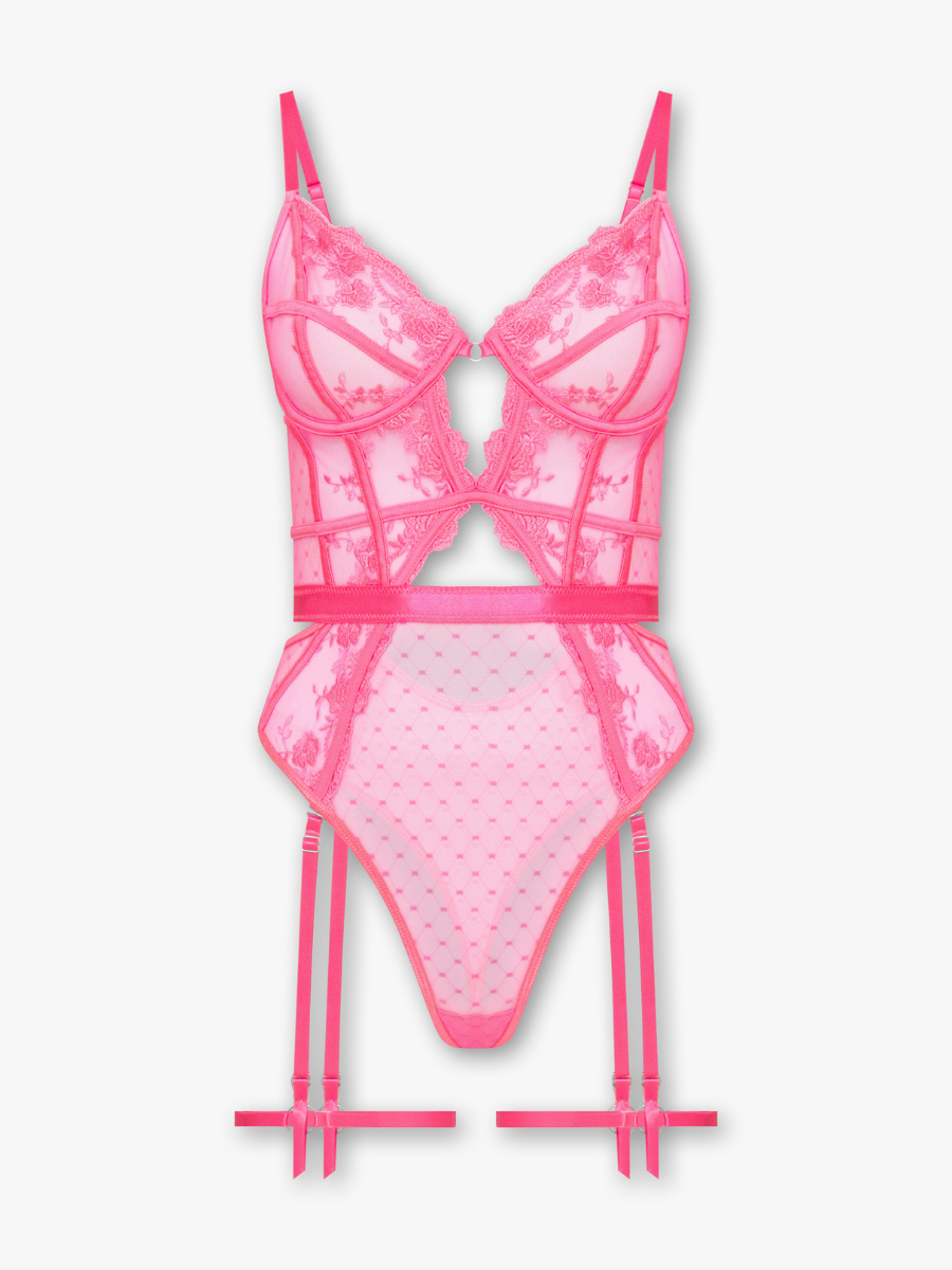 Natalia Bodysuit — Hot Pink