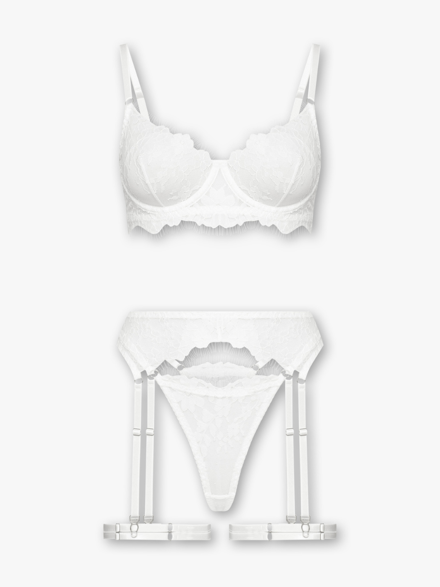 Bizou Lingerie Set — White