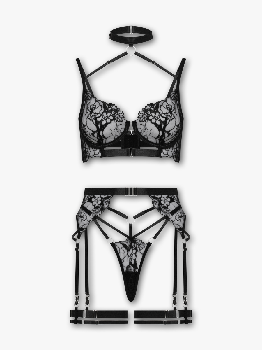 Georgina Lingerie Set — Black