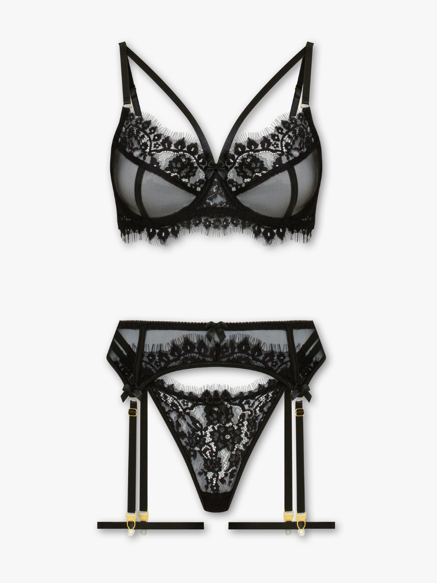 Lara Lingerie Set — Black