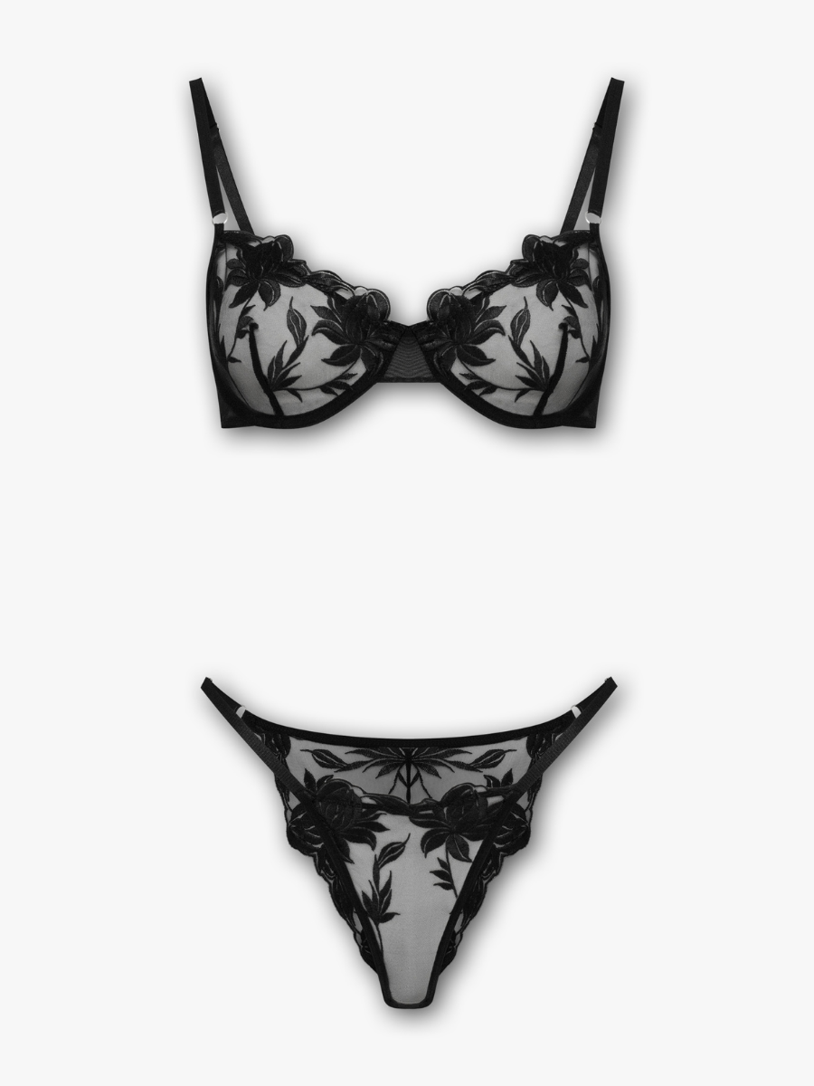Mila Lingerie Set — Black